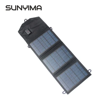 SUNYIMA מתקפל פאנל סולארי USB 10W 5V פי 3 עמיד למים מטען סולארי נייד נייד חיצוני הטלפון כוח הבנק עבור טלפון נייד